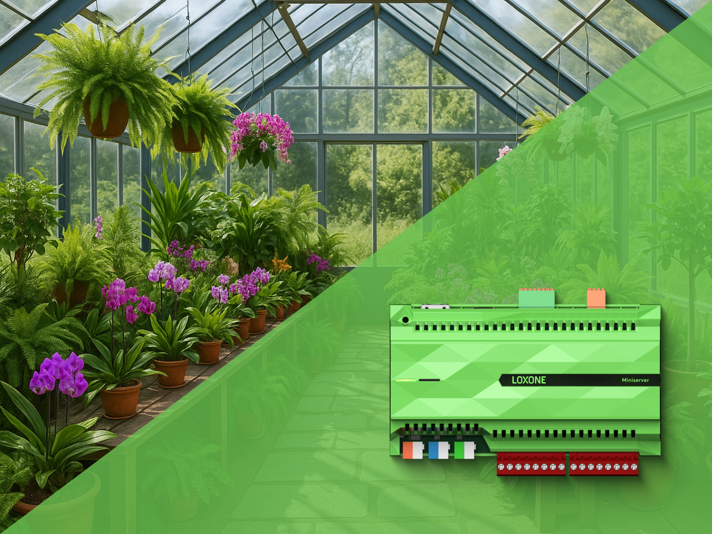 Automatická ventilace pro skleníky Loxone a FK servis