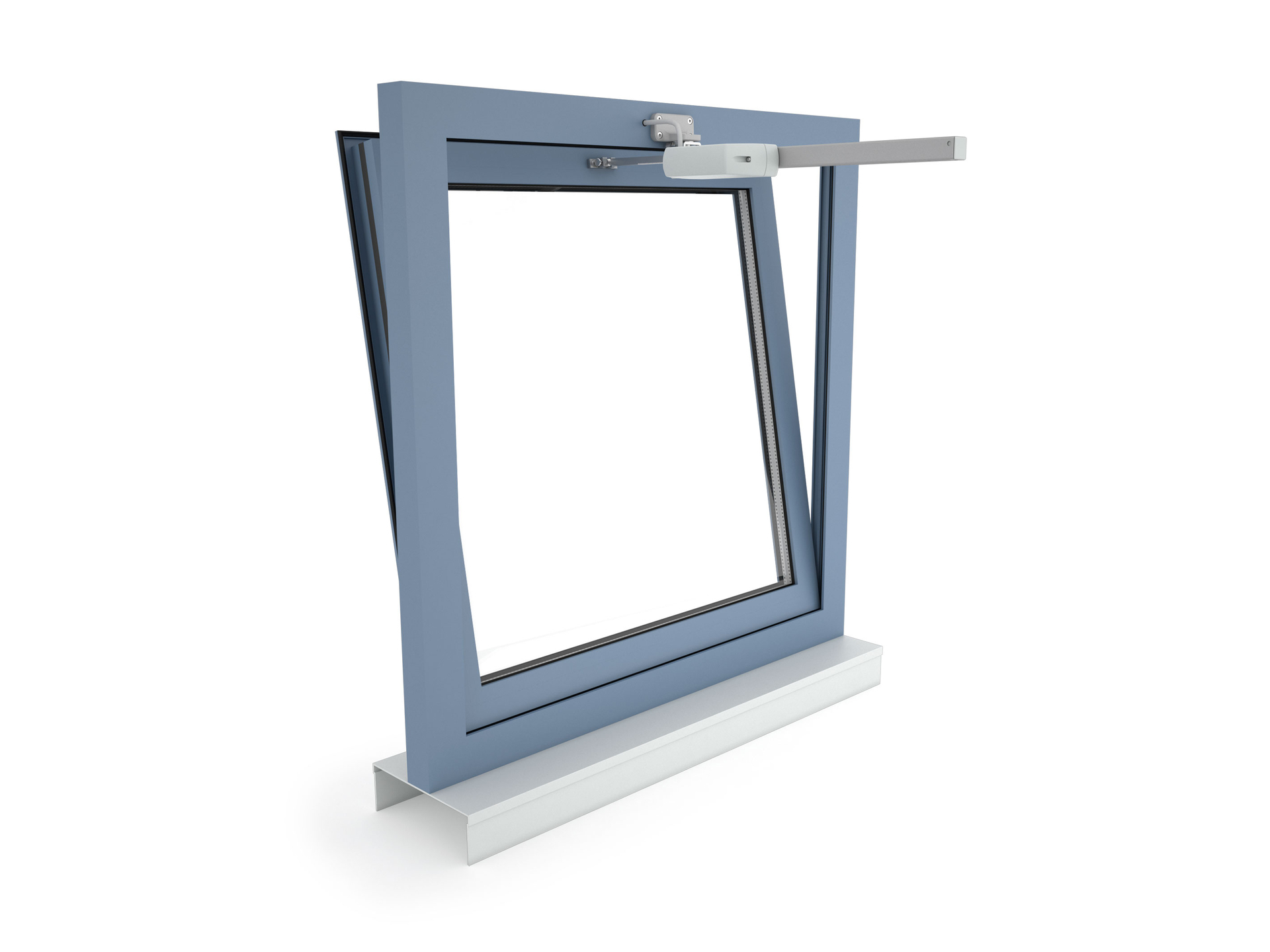 ZA-0800-1-ACB - Povrchová montáž na sklopné okno otvíravé ven